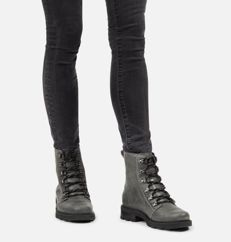 Sorel Dam Gummistövlar Mörk Grå - Lennox™ Lace Mid - QSV-257916